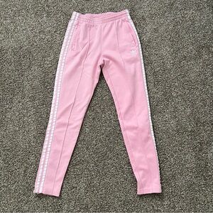 PINK adidas track pants